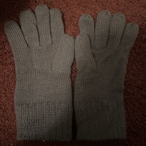 Gray Knit Men's Gloves